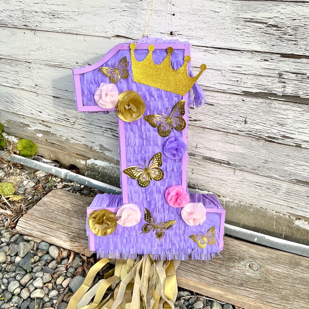 Butterfly number one piñata butterfly party